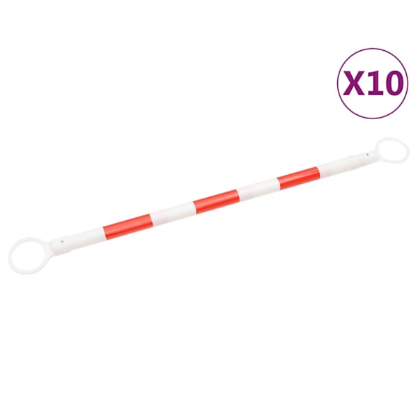 vidaXL sisset&otilde;mmatavad liikluskoonuse latid 10 tk, ABS, 116&ndash;197 cm