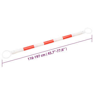 Výsuvné lišty na dopravní kužely 10 ks ABS 116–197 cm - obrázek 11