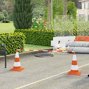 Zložljive palice za prometni stožec 10 kosov ABS 116-197 cm