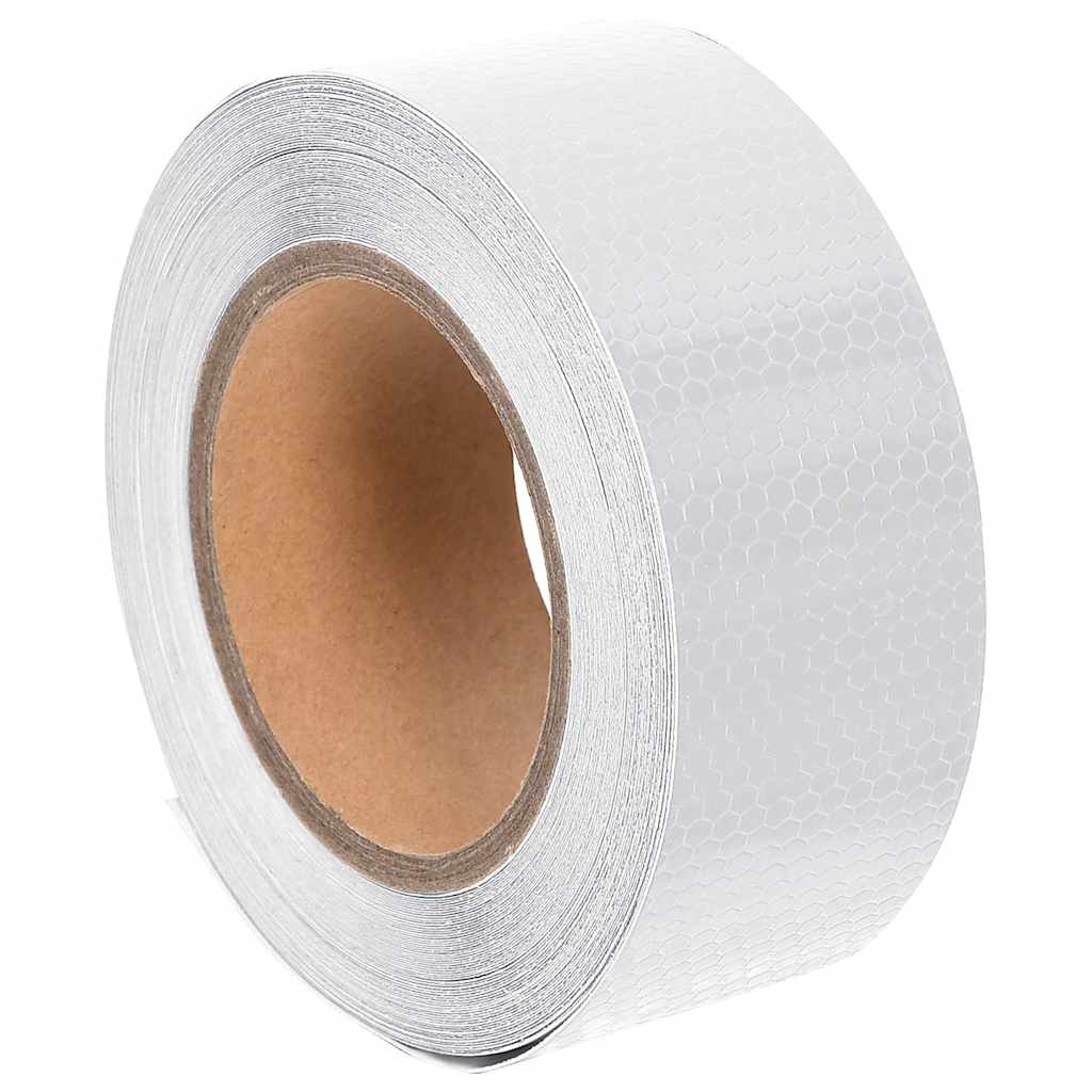 vidaXL Reflekterende tape hvit 5 cm x 20 m PVC