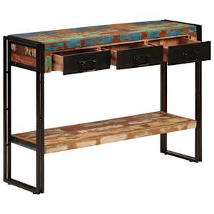 Konzolový stolek 110 x 30 x 76 cm masivní recyklované dřevo - obrázek 6