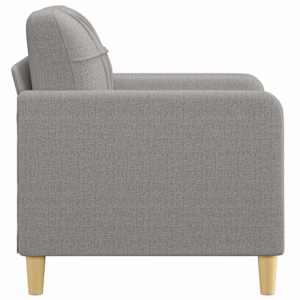 Křeslo světle šedé 60 cm textil - obrázek 4