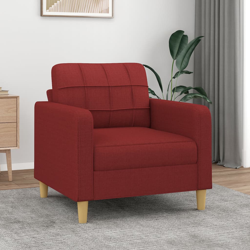 vida XL Sofasessel Weinrot 60 cm Stoff