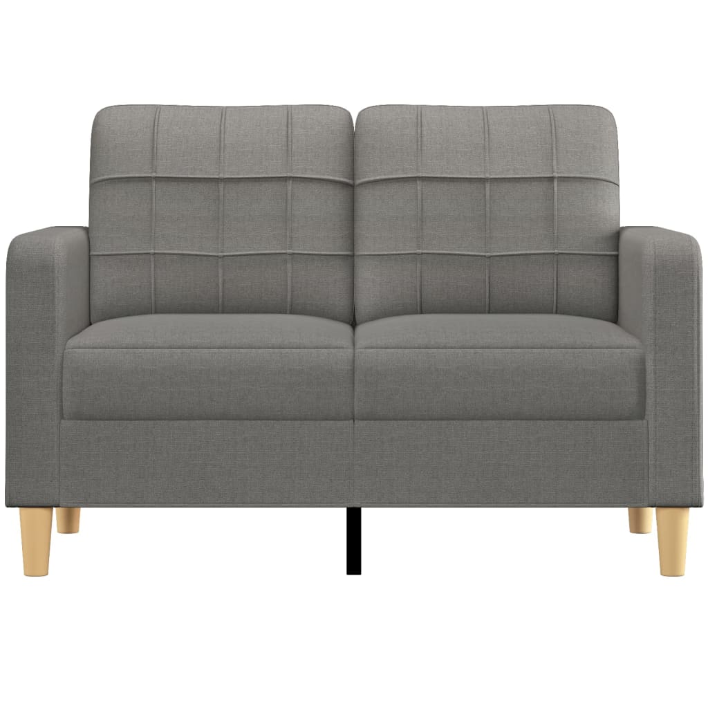 vidaXL Dvivietė sofa, tamsiai pilkos spalvos, 120cm, audinys