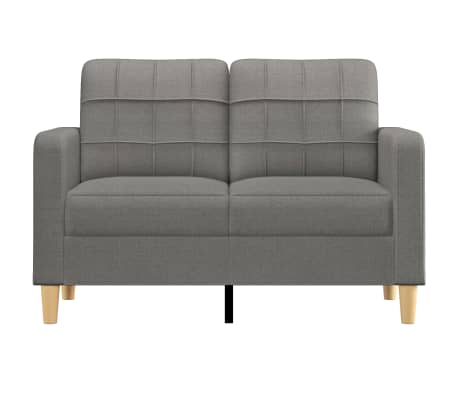 vidaXL Canapé à 2 places Gris foncé 120 cm Tissu