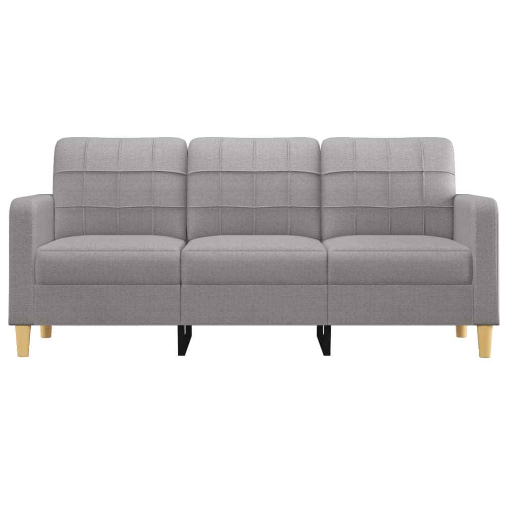 vidaXL 3-Seater Sofa Light Gray 70.9" Fabric