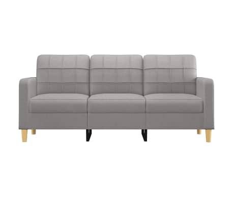 vidaXL 3-Seater Sofa Light Gray 70.9" Fabric