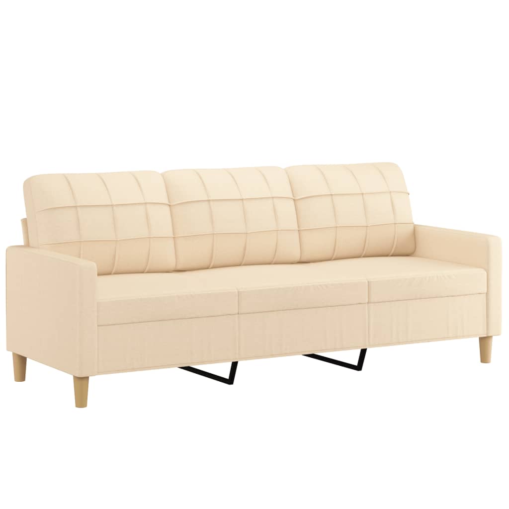 3-Sitzer-Sofa Creme 180 cm Stoff | Stepinfit.de