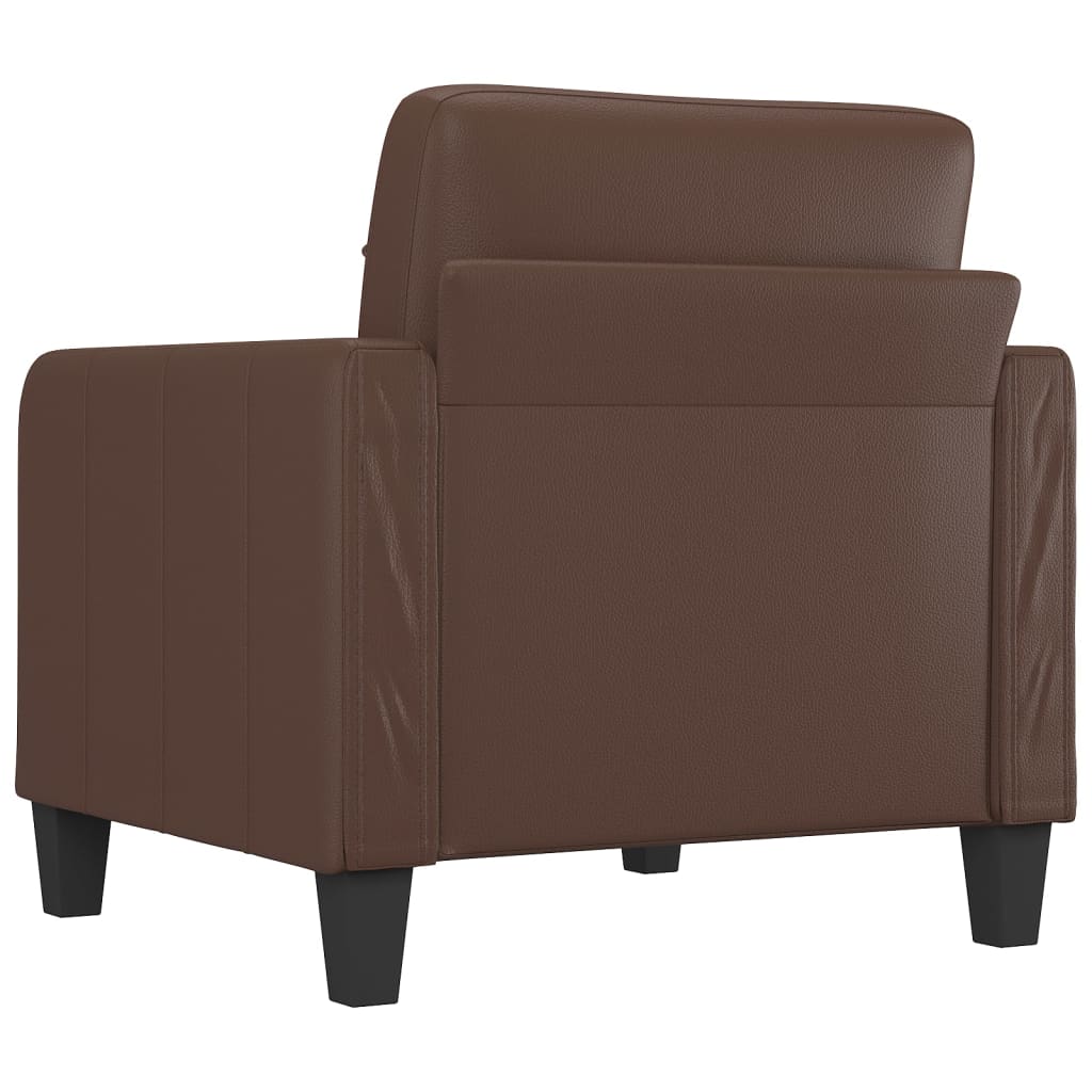 Sessel Braun 60 cm Kunstleder-5
