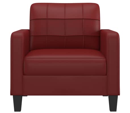 vidaXL Krėslas, raudonojo vyno spalvos, 60cm, dirbtinė oda