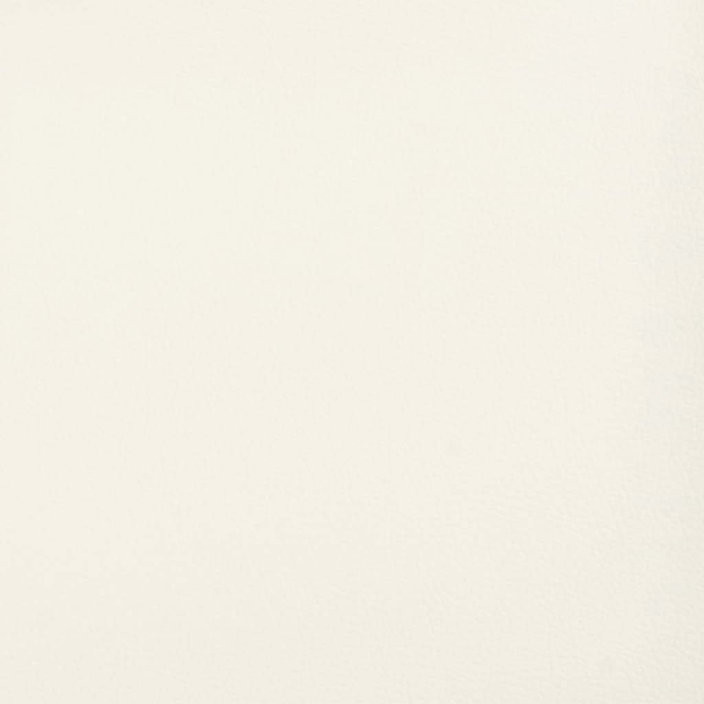 2 személyes krémszínű műbőr kanapé 120 cm