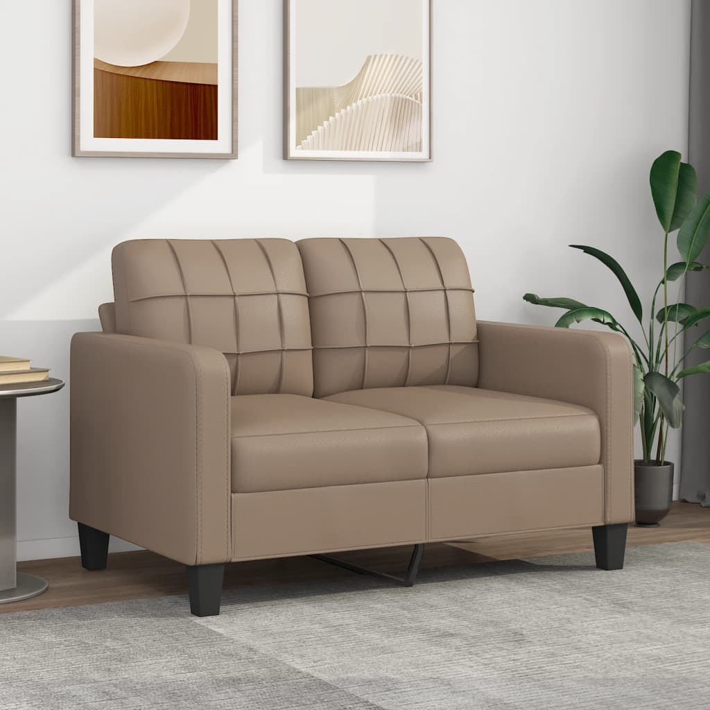 vida XL 2-Sitzer-Sofa Cappuccino-Braun 120 cm Kunstleder