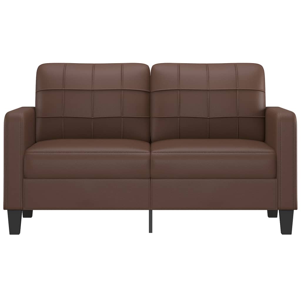 vidaXL 2-Sitzer-Sofa Braun 140 cm Kunstleder