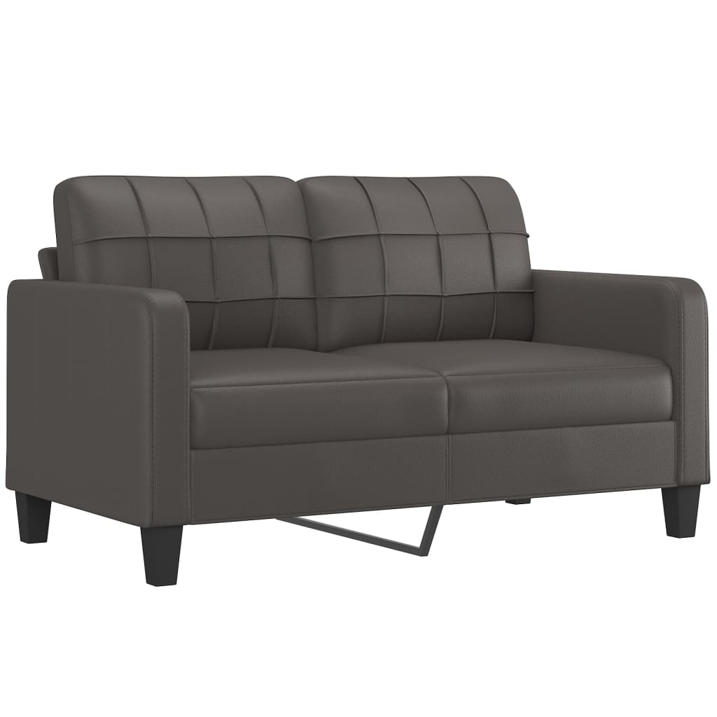 2-Sitzer-Sofa Grau 140 cm Kunstleder | Stepinfit.de