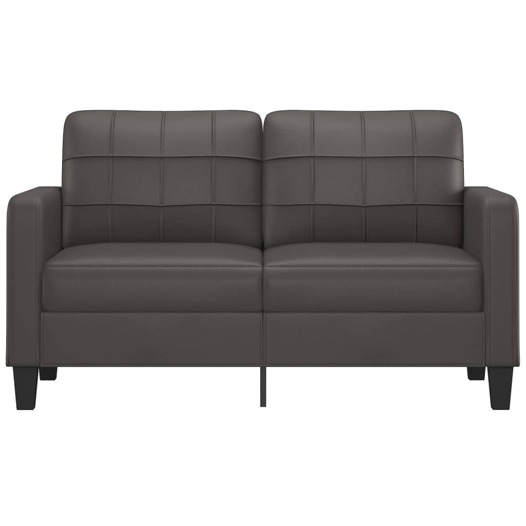 2-Sitzer-Sofa Grau 140 cm Kunstleder | Stepinfit.de