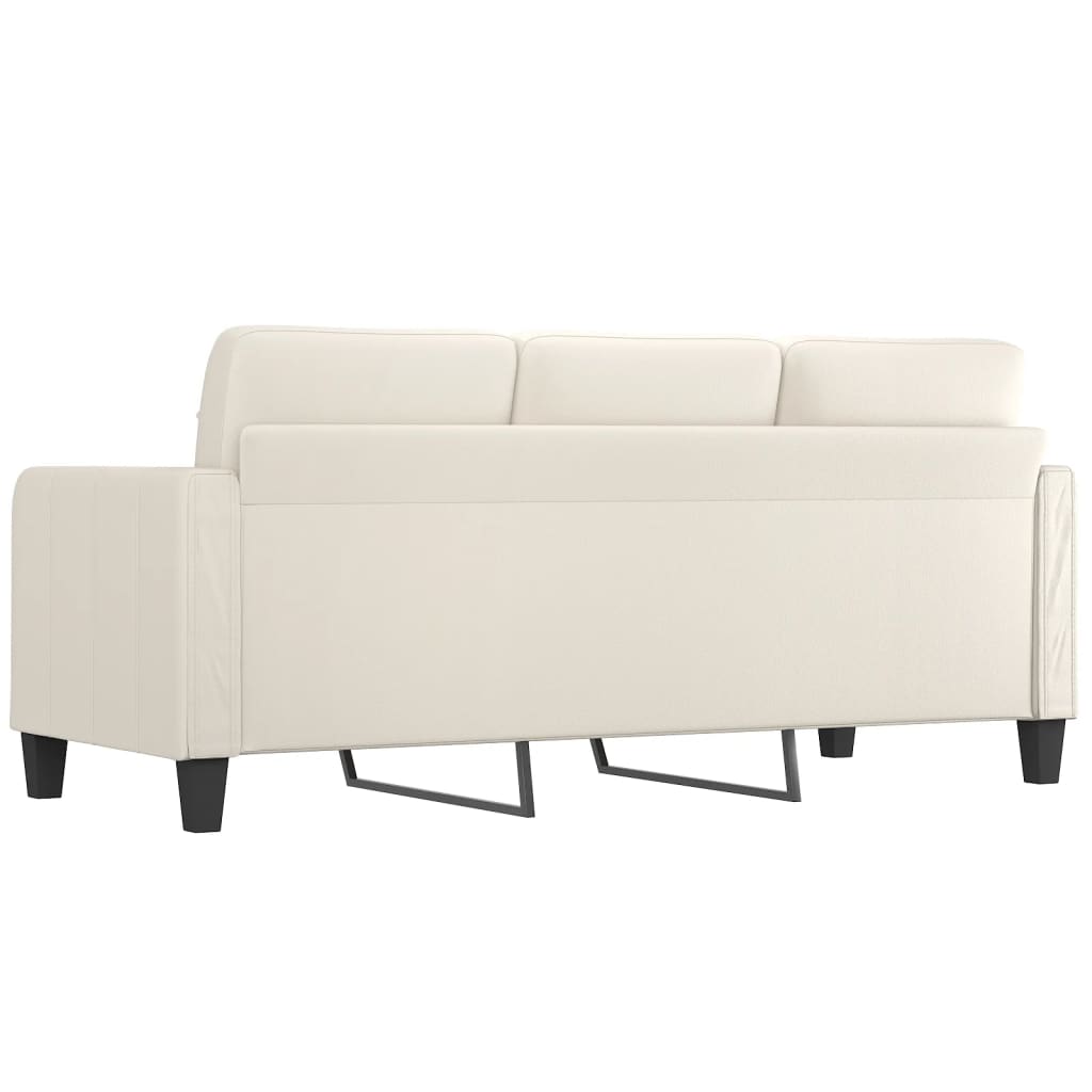 3-Sitzer-Sofa Creme 180 cm Kunstleder | Stepinfit.de