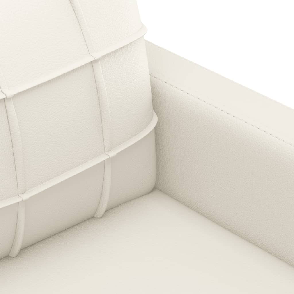 3-Sitzer-Sofa Creme 180 cm Kunstleder | Stepinfit.de