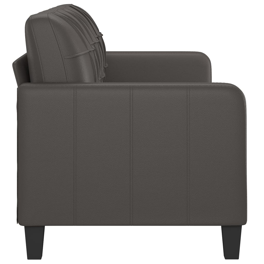 3-Sitzer-Sofa Grau 180 cm Kunstleder | Stepinfit.de