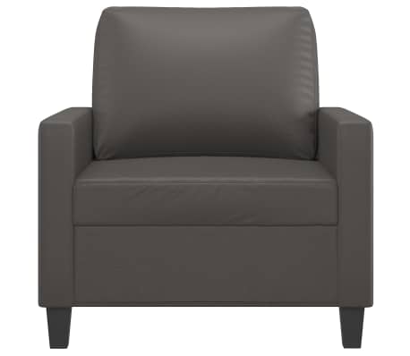 vidaXL Fauteuil 60 cm kunstleer grijs