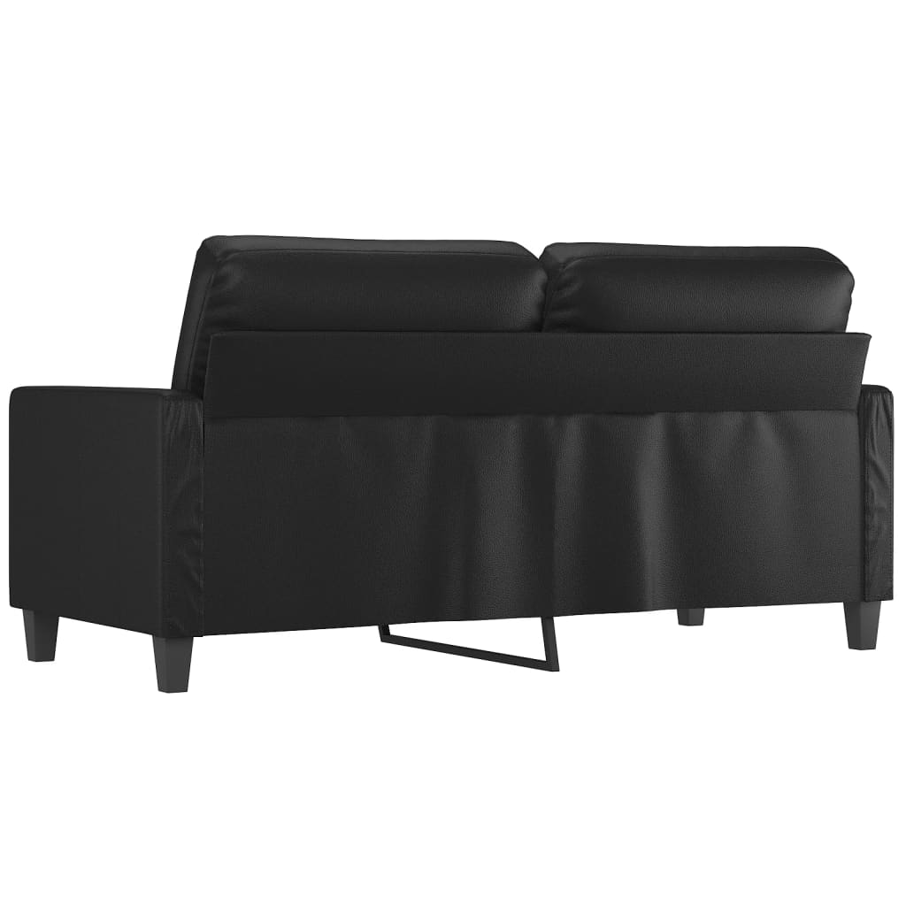 2-Sitzer-Sofa Schwarz 140 cm Kunstleder | Stepinfit.de