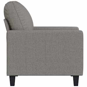 Křeslo světle šedé 60 cm textil - obrázek 4