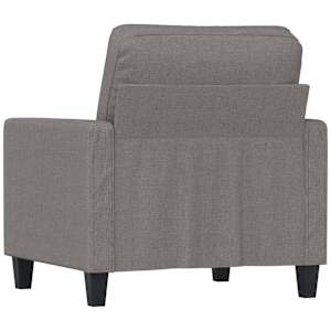 Křeslo světle šedé 60 cm textil - obrázek 5