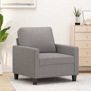Křeslo světle šedé 60 cm textil - obrázek 1