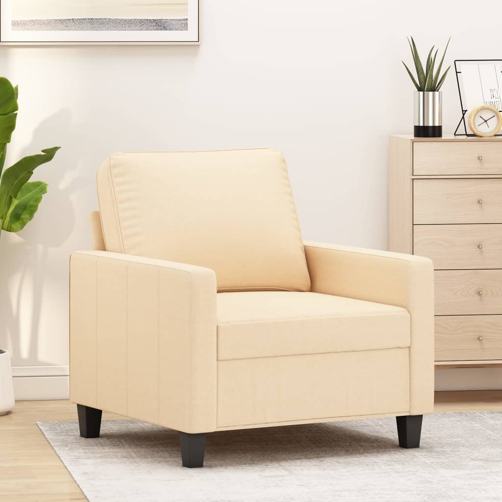 vida XL Sofasessel Creme 60 cm Stoff