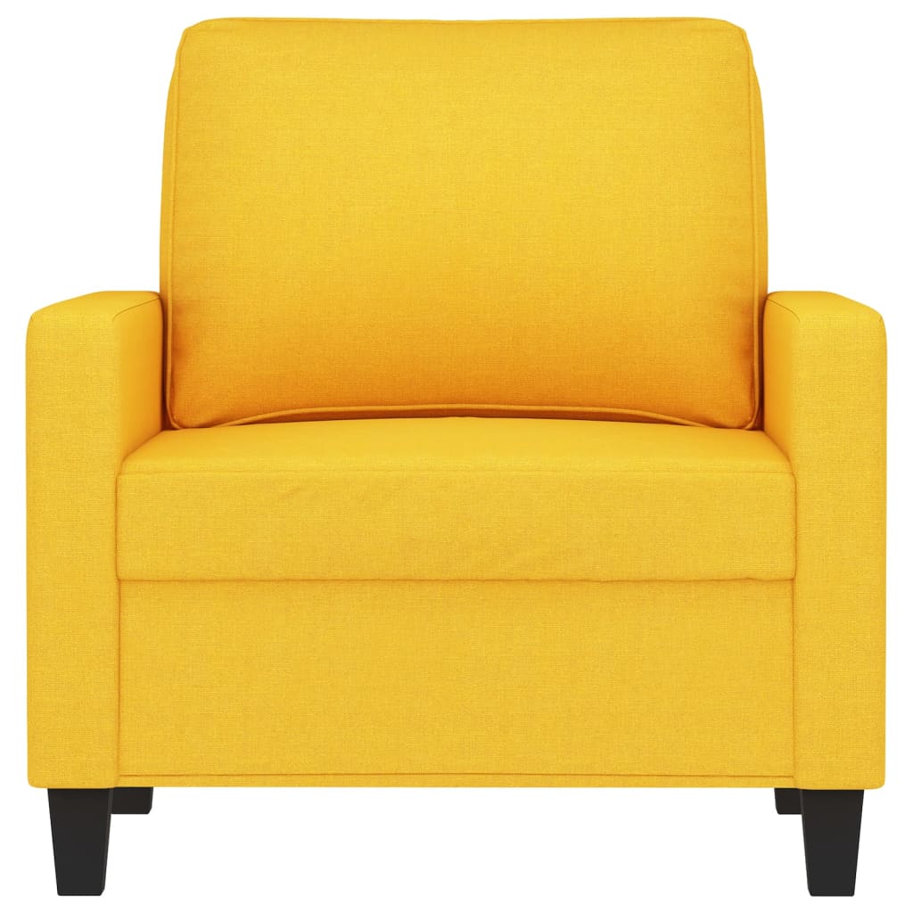 Fotoliu canapea, galben deschis, 60 cm, țesătură