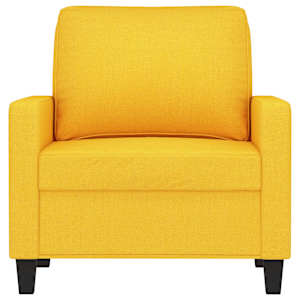 vidaXL Krėslas, &scaron;viesiai geltonos spalvos, 60cm, audinys