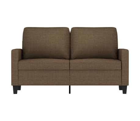 vidaXL Dvivietė sofa, rudos spalvos, 120cm, audinys