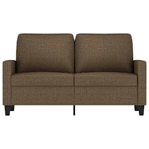 vidaXL Dvivietė sofa, rudos spalvos, 120cm, audinys