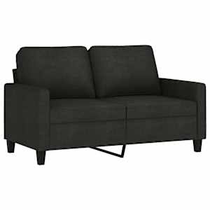 2místná pohovka černá 120 cm textil - obrázek 2