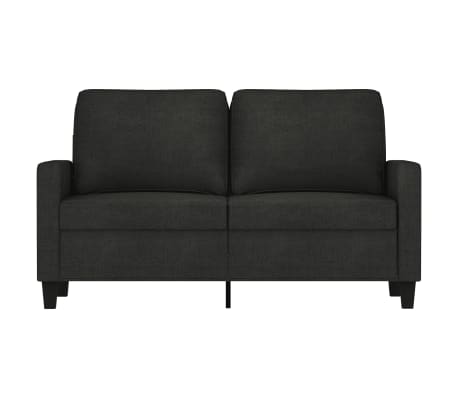 vidaXL Canapé à 2 places Noir 120 cm Tissu