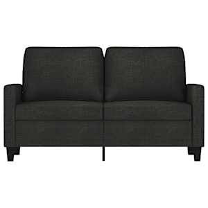 vidaXL Dvivietė sofa, juodos spalvos, 120cm, audinys