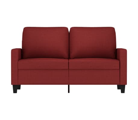vidaXL Dvivietė sofa, raudonojo vyno spalvos, 120cm, audinys