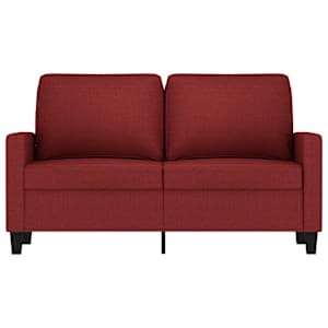 vidaXL Dvivietė sofa, raudonojo vyno spalvos, 120cm, audinys