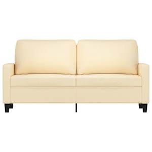 vidaXL Dvivietė sofa, kreminės spalvos, 140cm, audinys