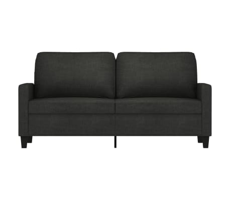 vidaXL Dvivietė sofa, juodos spalvos, 140cm, audinys
