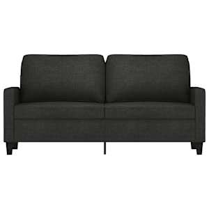 vidaXL Dvivietė sofa, juodos spalvos, 140cm, audinys