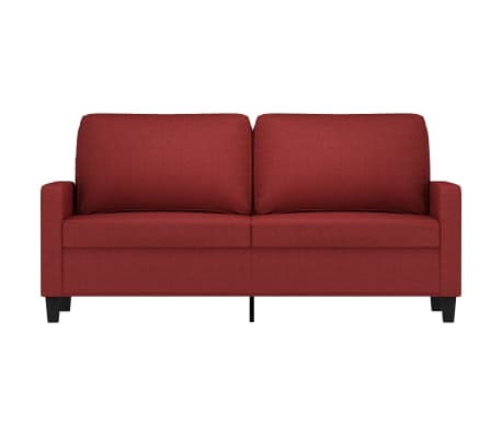 vidaXL Dvivietė sofa, raudonojo vyno spalvos, 140cm, audinys