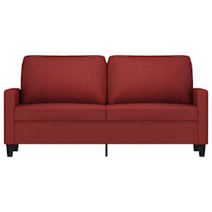 vidaXL Dvivietė sofa, raudonojo vyno spalvos, 140cm, audinys
