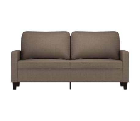 vidaXL Dvivietė sofa, taupe spalvos, 140cm, audinys