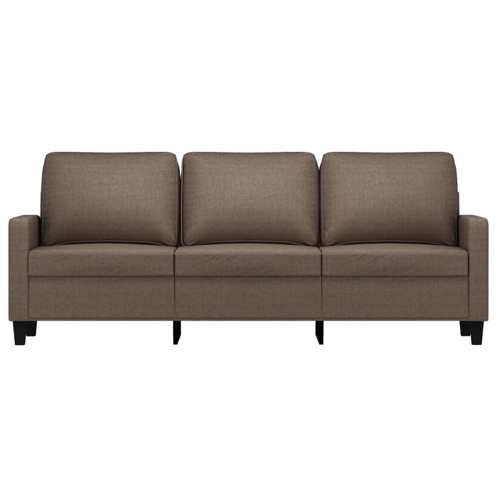 vidaXL Trivietė sofa, taupe spalvos, 180cm, audinys