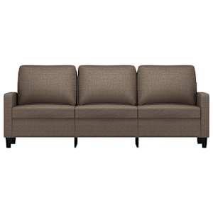 vidaXL Trivietė sofa, taupe spalvos, 180cm, audinys