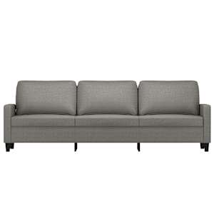 vidaXL 3m&iacute;stn&aacute; pohovka tmavě &scaron;ed&aacute; 210 cm textil