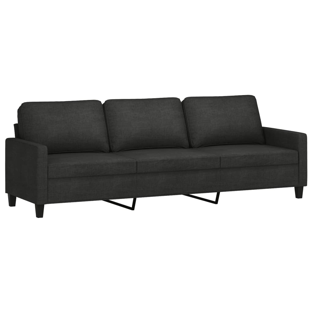 3-Sitzer-Sofa Schwarz 210 cm Stoff | Stepinfit.de