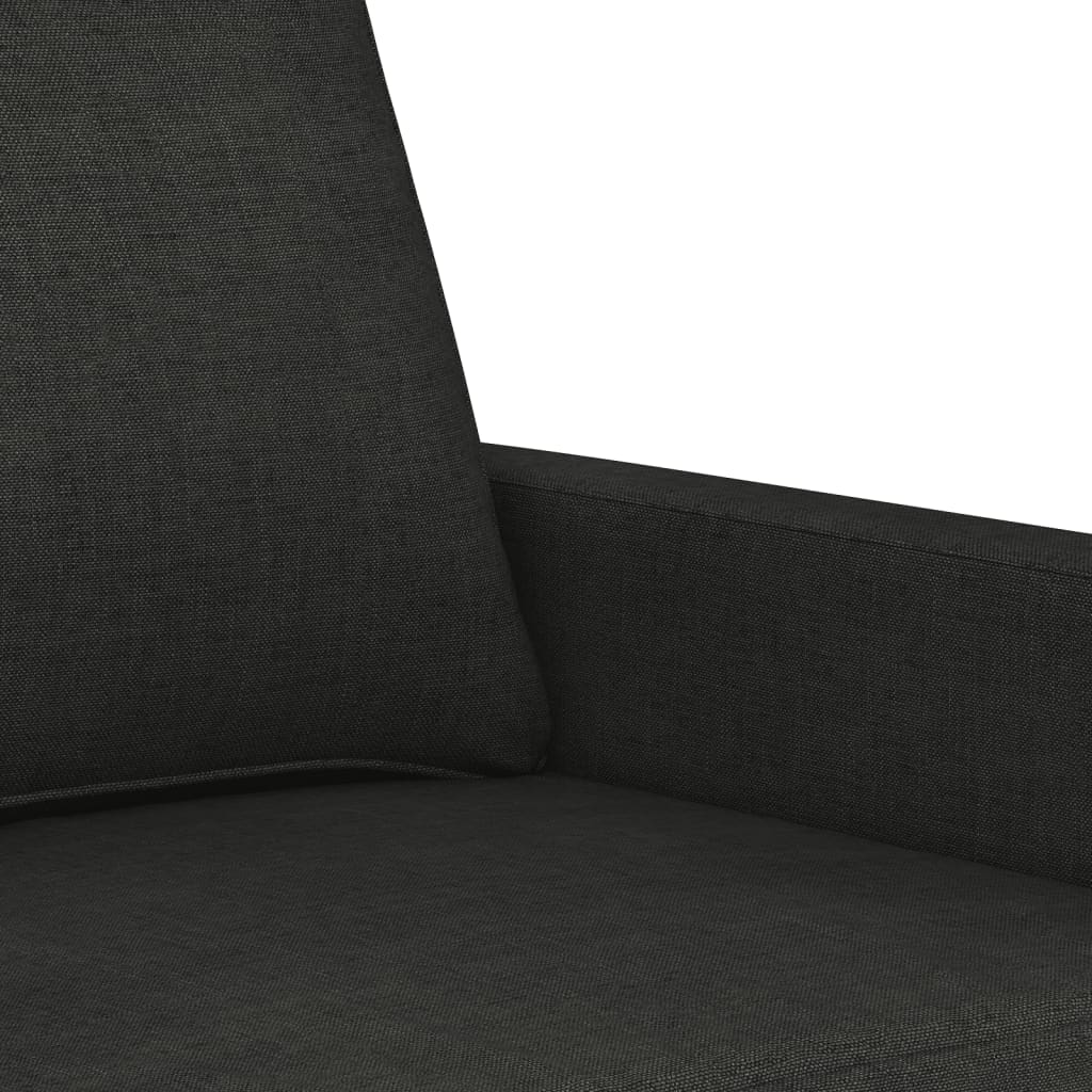 3-Sitzer-Sofa Schwarz 210 cm Stoff-6