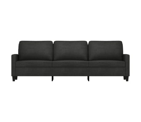 vidaXL Trivietė sofa, rudos spalvos, 210cm, audinys