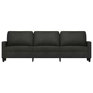 vidaXL Trivietė sofa, rudos spalvos, 210cm, audinys